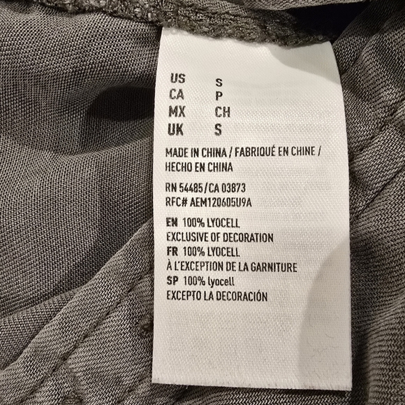 AMERICAN EAGLE Women's Oversized Button-Down Embroidered Back Olive Shirt Size S - Picture 10 of 13